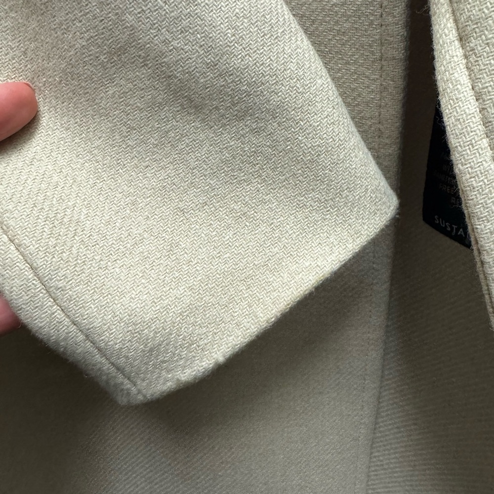 Mango Elegant Cream Women's Long Coat - Picture 5 of 10